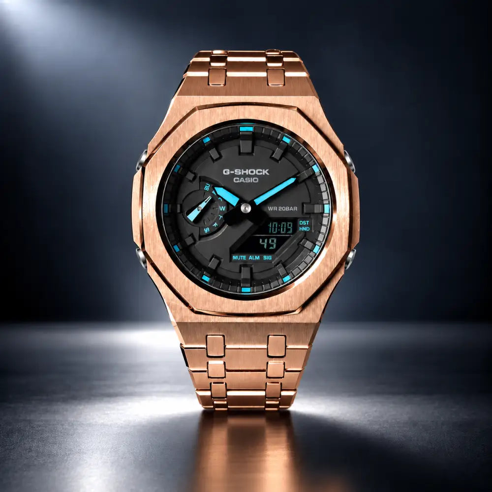 Custom Watch – Black Blue Steel – Mod G-Shock GA2100
