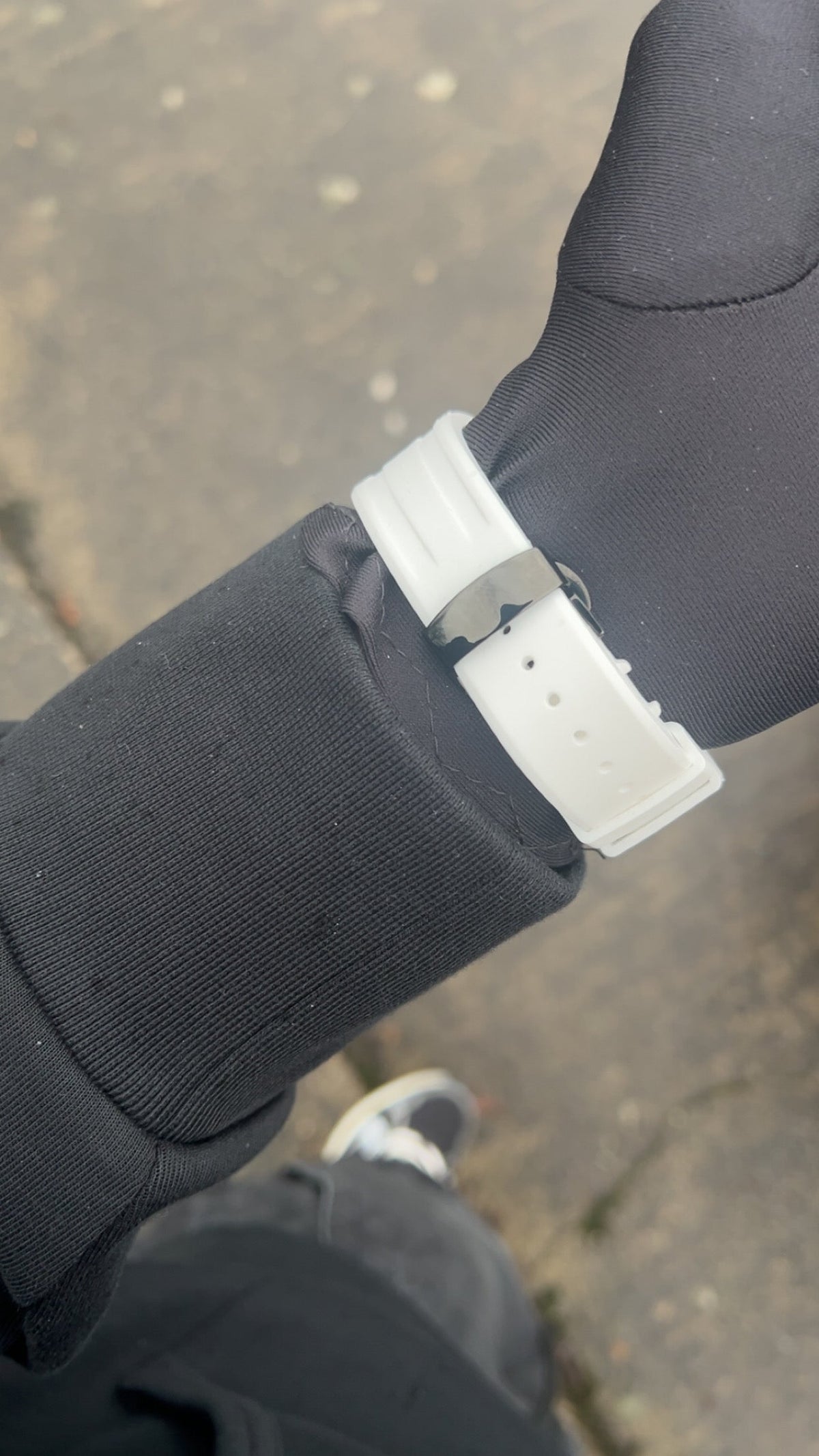 Late Edition - White Rubber Bracelet