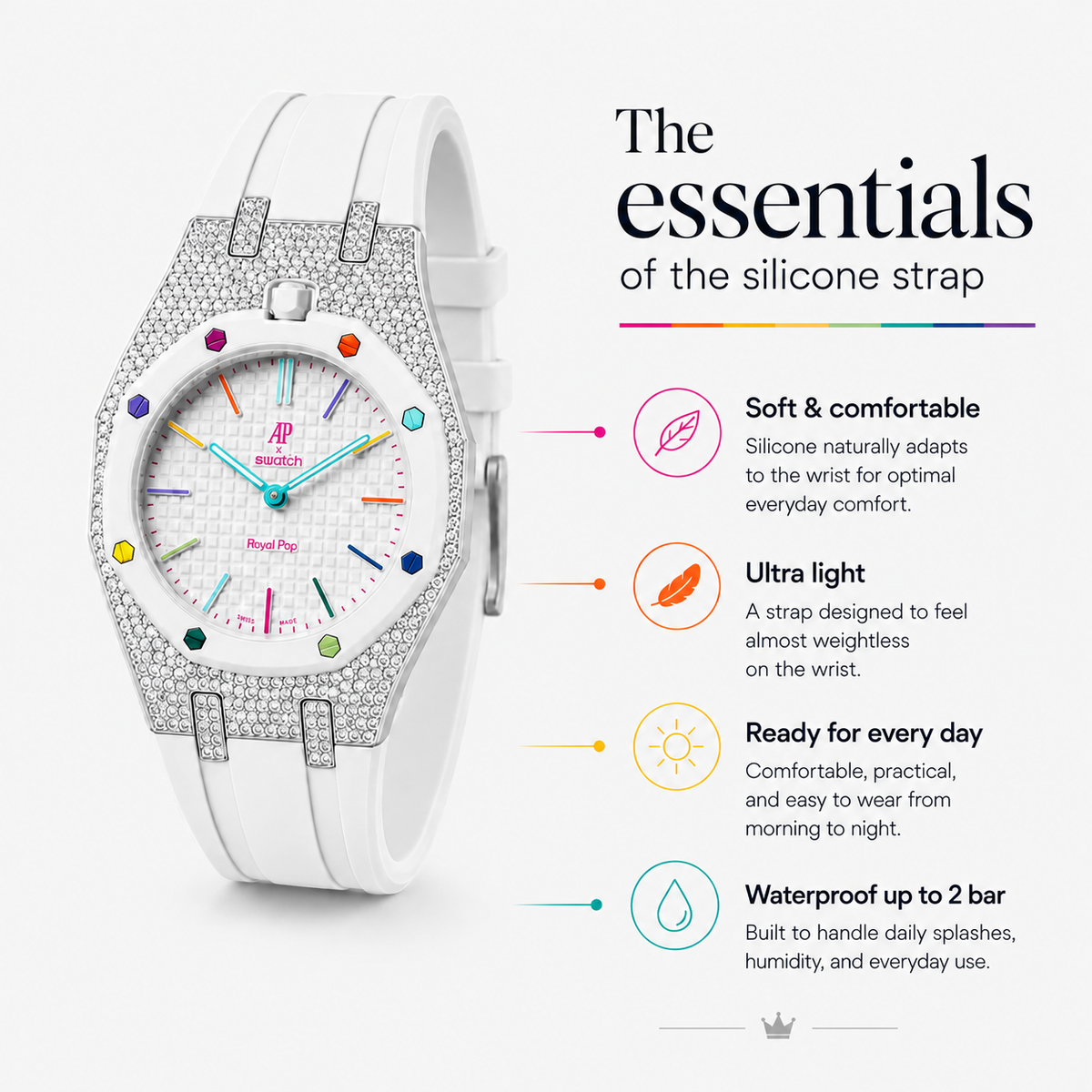 Royal Pop Strass Bracelet - OTG ROZ ⎸ CONTRAST