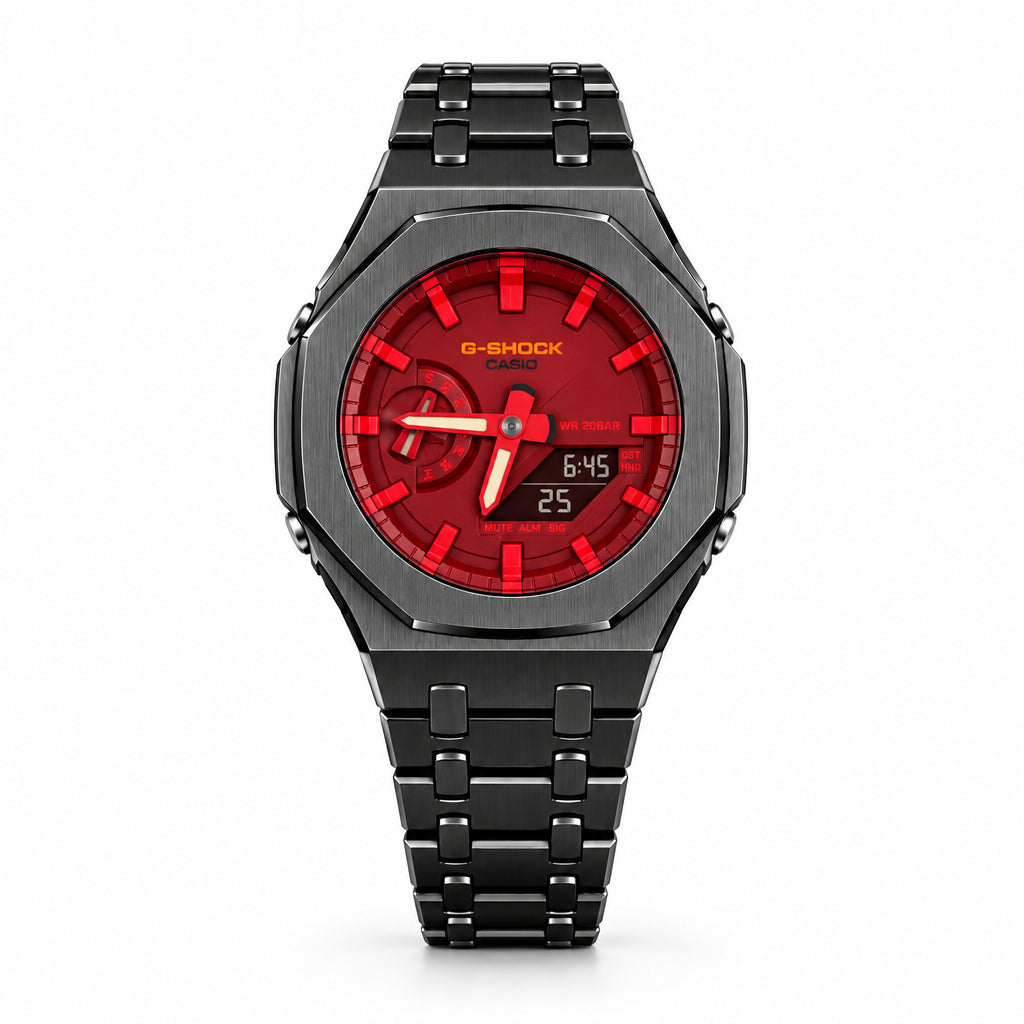 Custom Watch – Silver Red